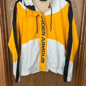 Under Armour Yellow and cream Windbreaker jacket